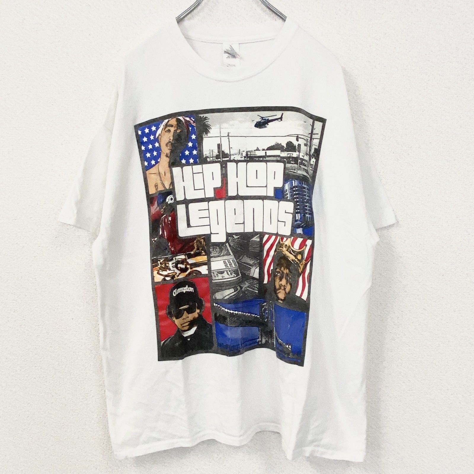古着 used GILDAN ギルダン 半袖HIPHOPプリントTシャツ 白
