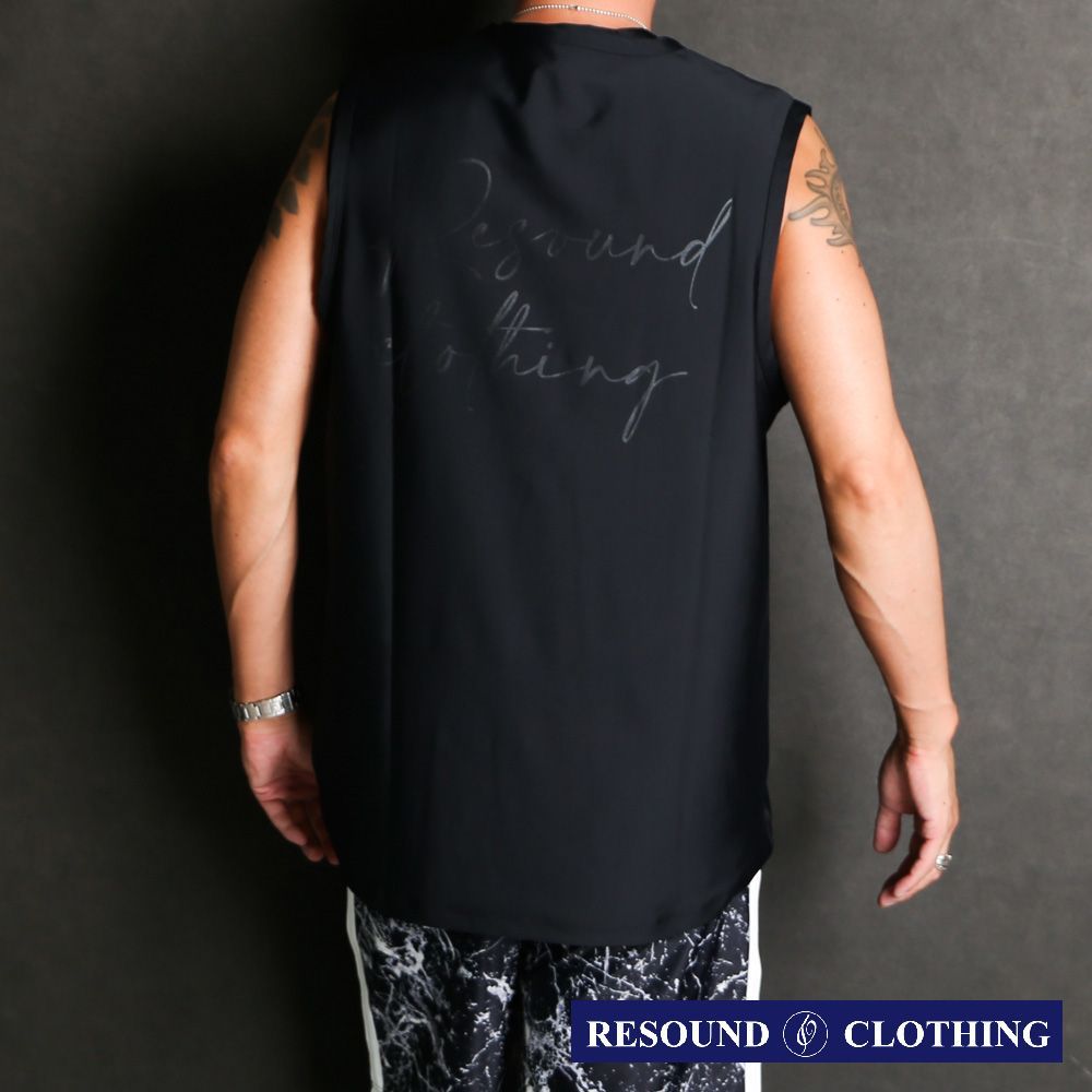 【RESOUND CLOTHING 】 RUSH OVER NO SLEEVE - BLACK / ラッシュガード ノースリーブ / RC32-T-009【メンズ】【送料無料】