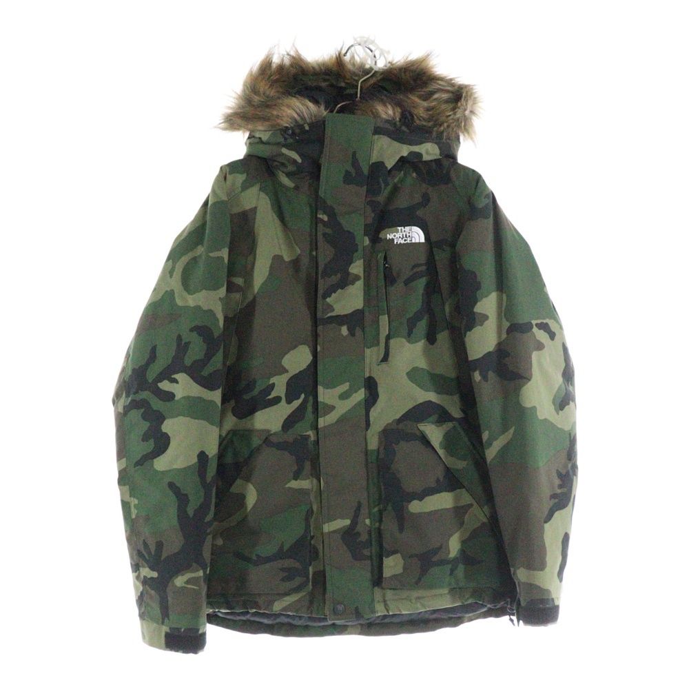 THE NORTH FACE ザノースフェイス NOVELTY ELEBUS JACKET ノヴェルティ エルバスジャケット 迷彩柄 ファー付 ジップアップフーデッドジャケット グリーン ND91535