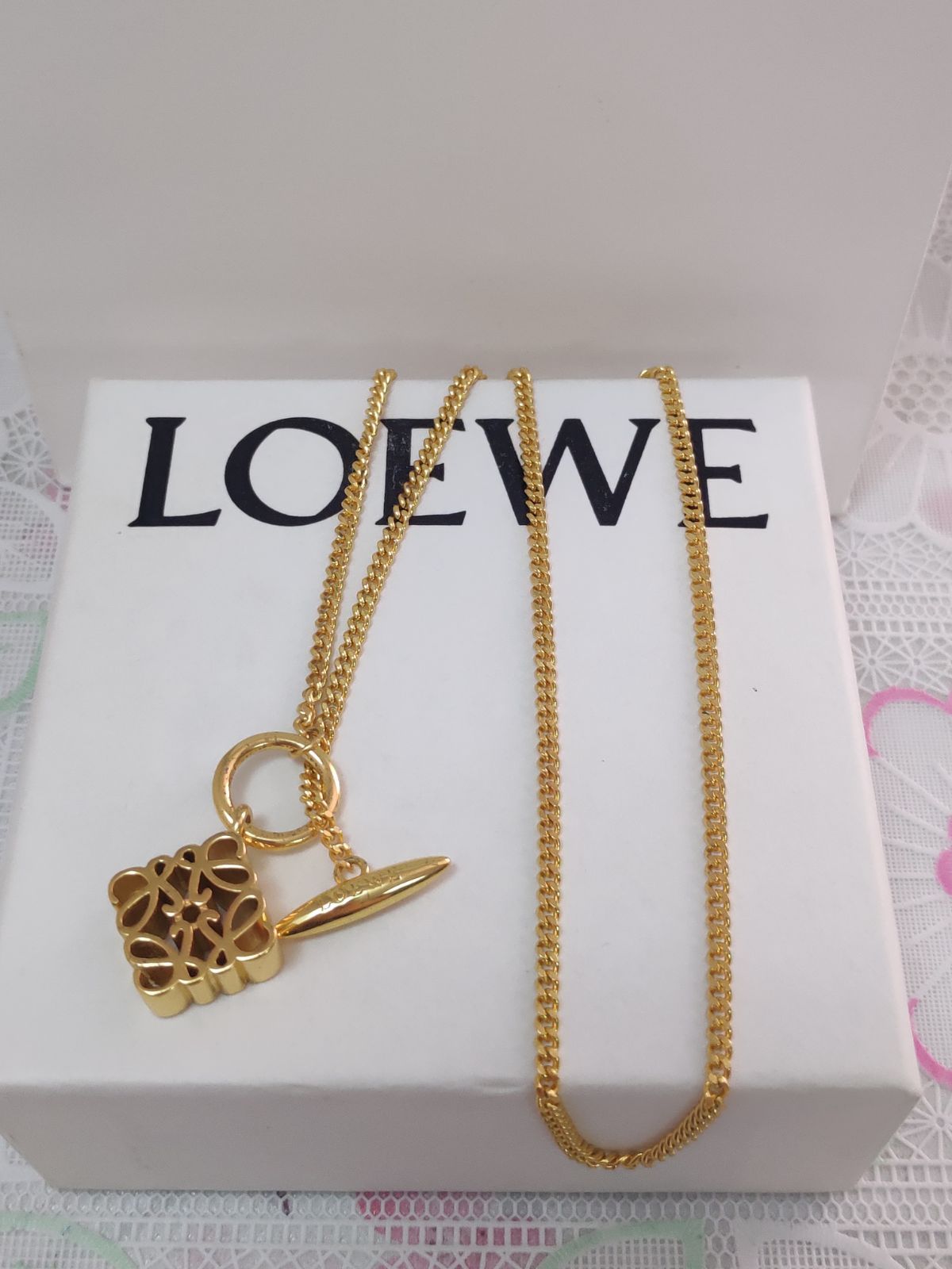 ロエベ✨LOEWE ネックレス スターリングシルバー アナグラム