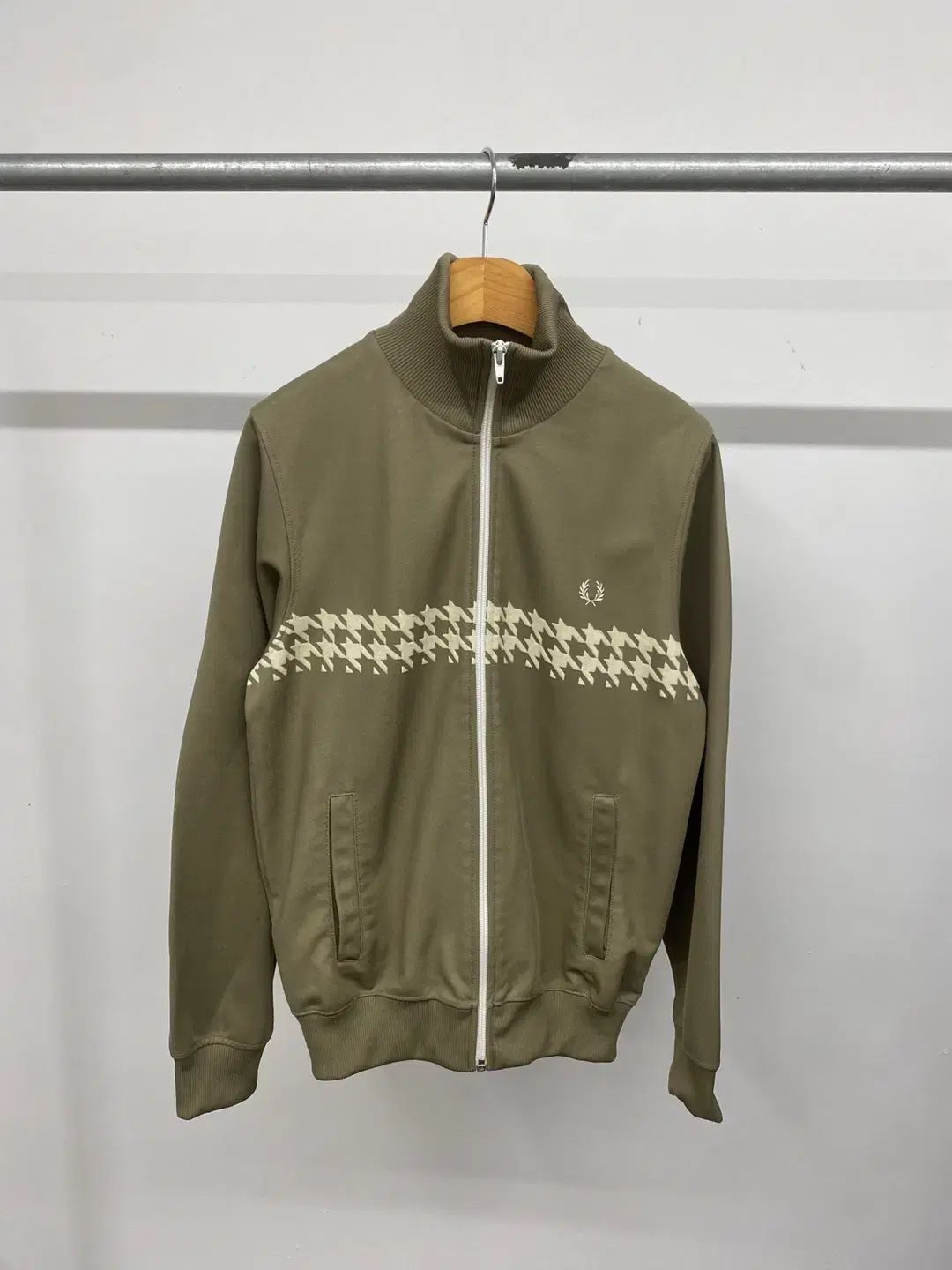 ユニセックス FRED PERRY フレッドペリー 千鳥格子チェック トラック ジャージ ジャケット ジップアップ