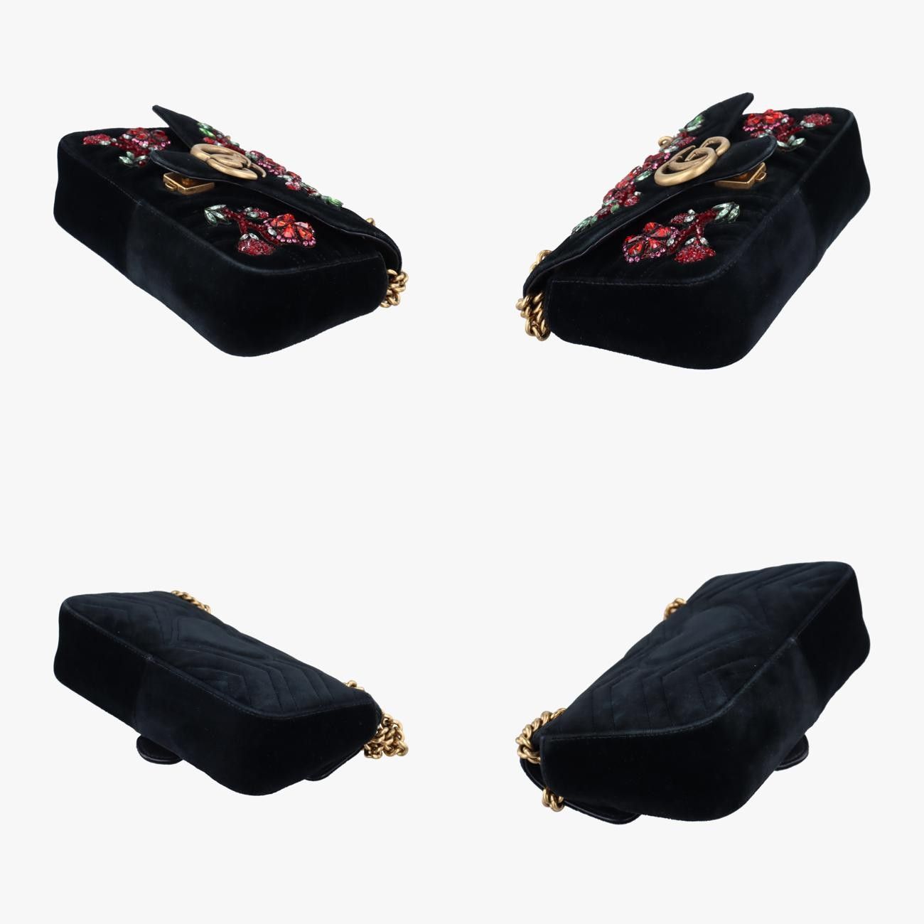 グッチGucciGGマーモントブラックベロア446744C023177462 DECORATOM_COM_BR