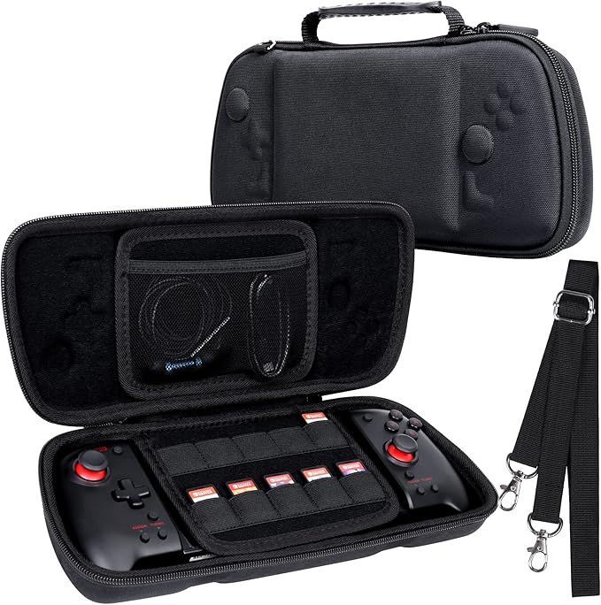 【在庫処分】Hori グリップコントローラー for Nintendo Switch 専用収納ケース ショルダーストラップ付き ブラック-Aenllosi（ケースのみ）