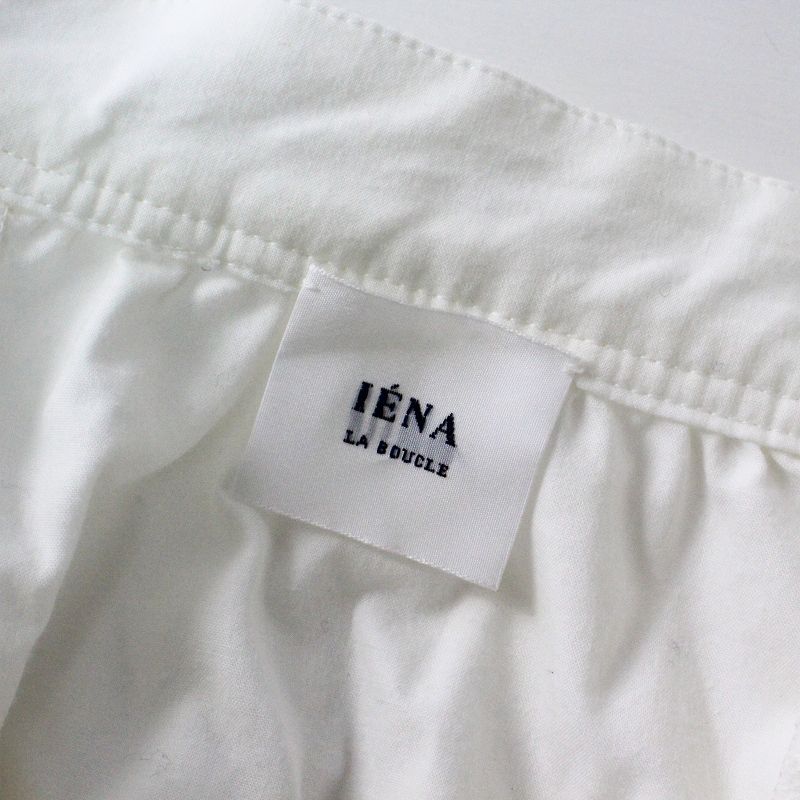 美品　22SS IENA LA BOUCLE コットンタックスリーブブラウス 白 美品 22SS IENA LA BOUCLE コットンタックスリーブブラウス 白