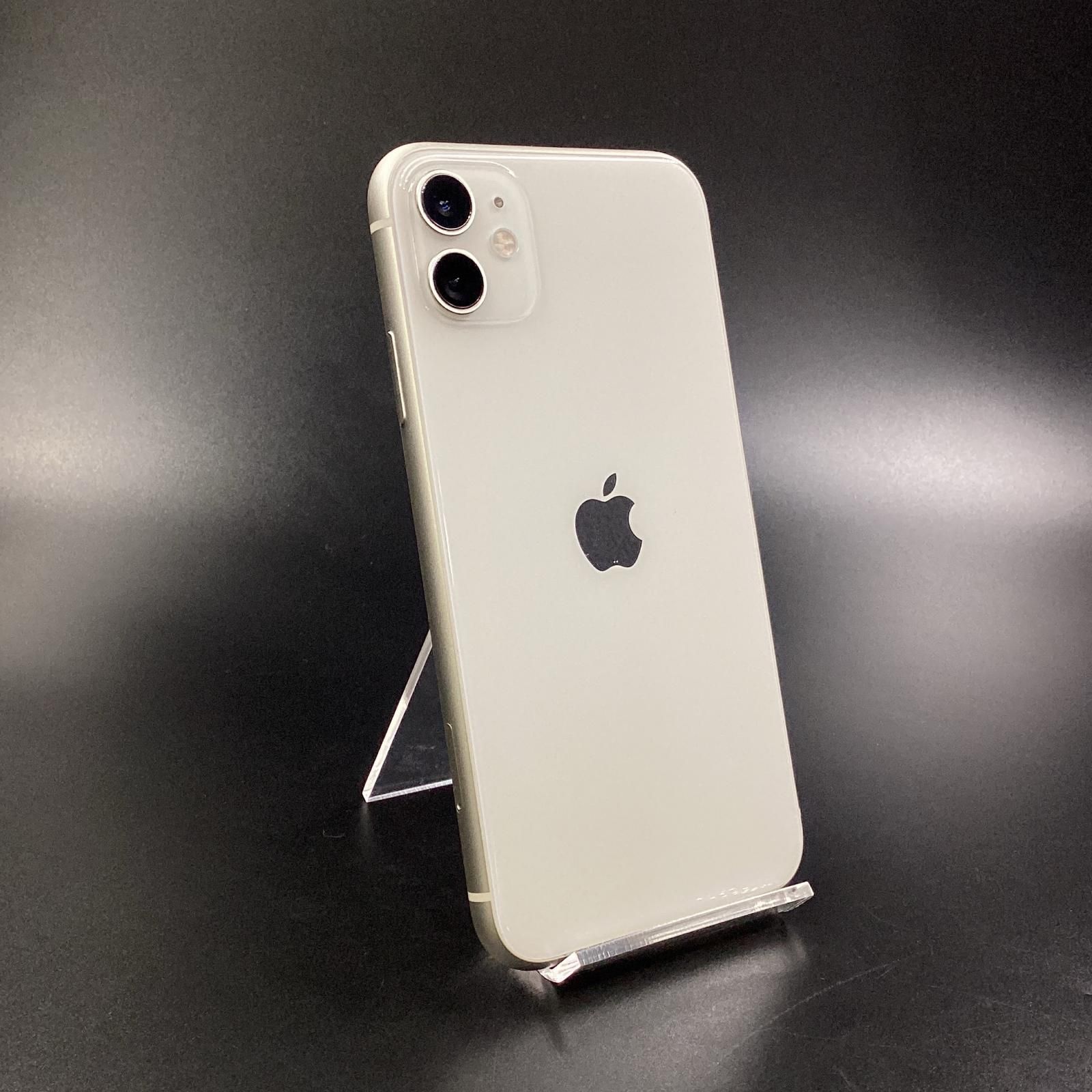 【全額返金保証】【最速発送】Apple iPhone 11 64GB ホワイト au 白ロム 82% 動作確認済