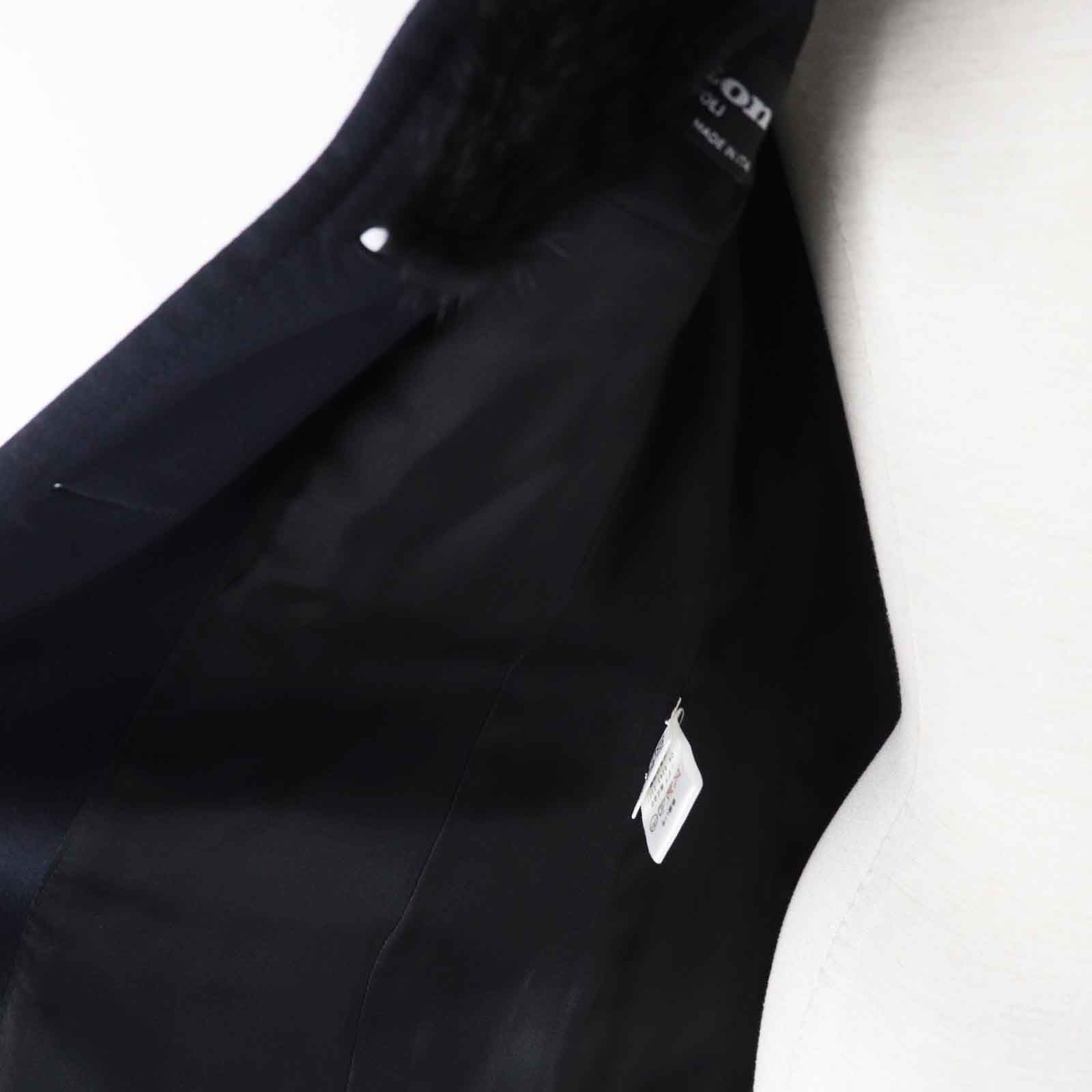 極美品◎KITON キートン カシミヤ100％ 襟ミンク付き ロングコート 美 