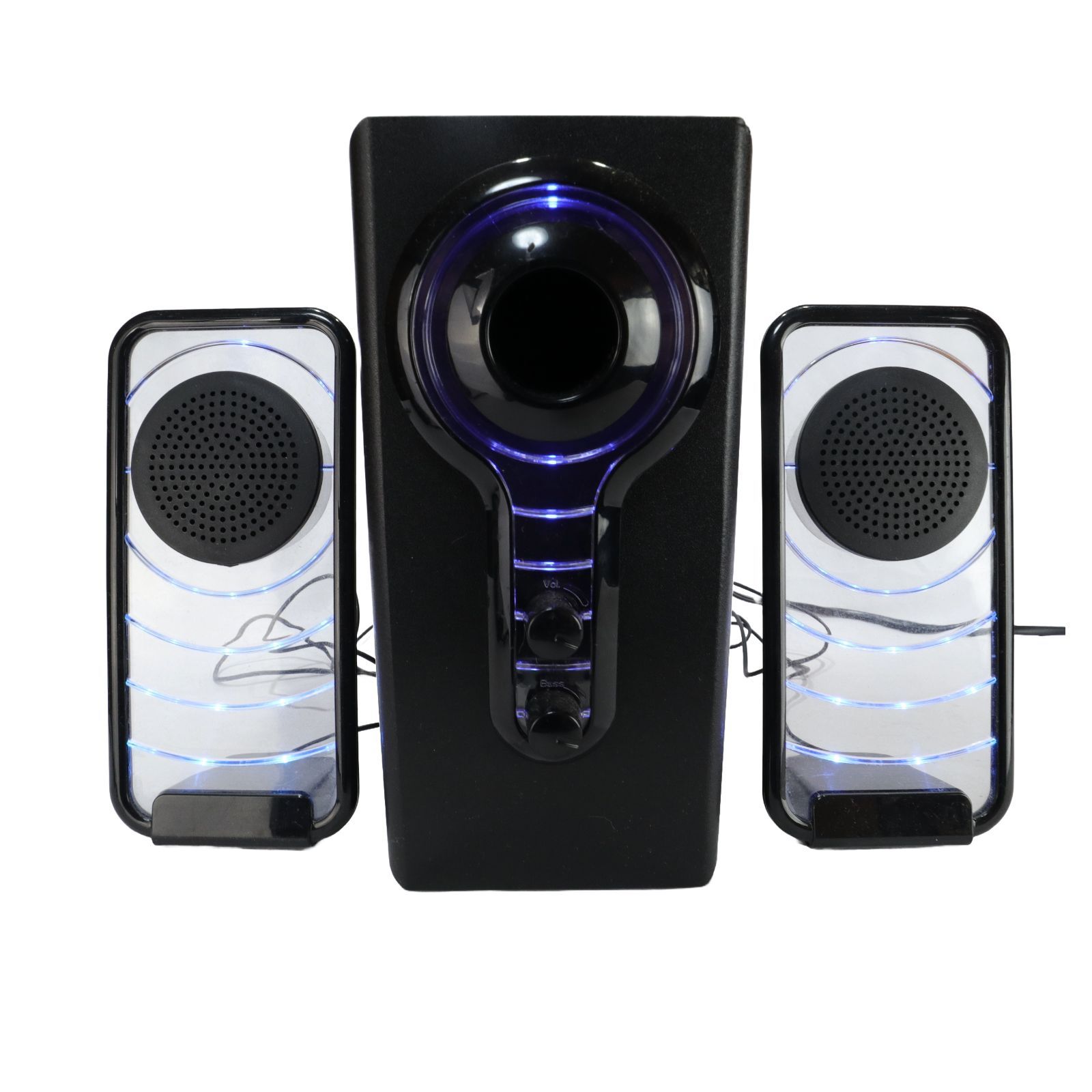 【動作確認済】TuneTech/アズマ　2.1ch スピーカーシステム ESP-009T　光るアンプスピーカーセット