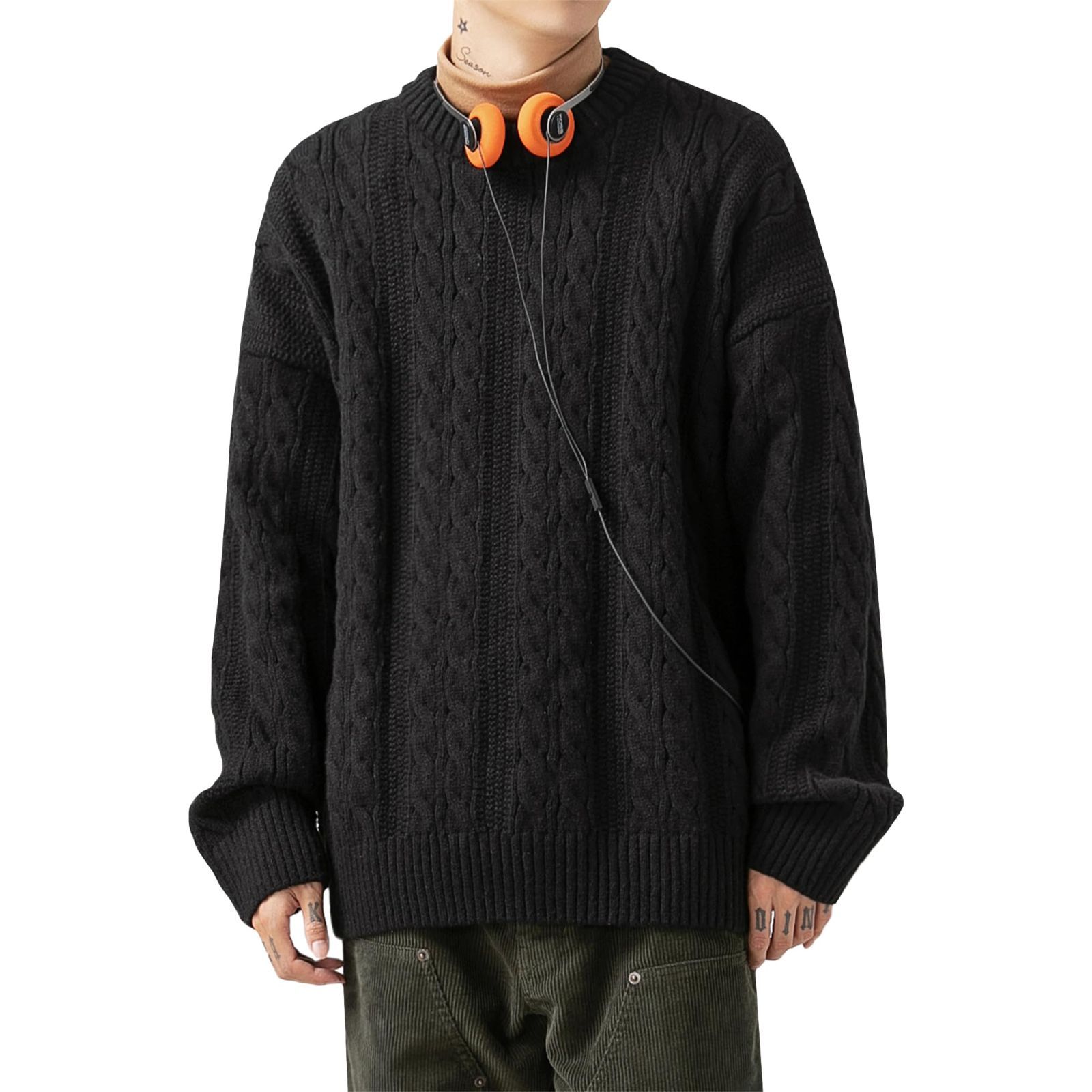 Cruciani クルチアーニ 】 新品 秋冬 ウールローゲージケーブル編み