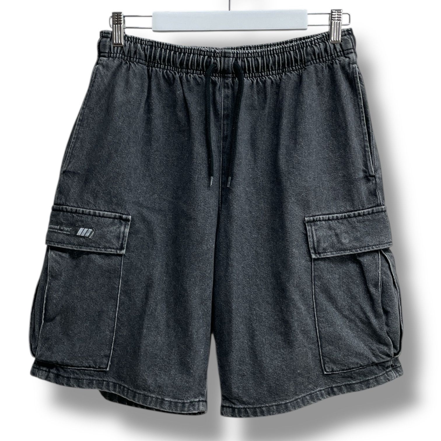 WTAPS ダブルタップス MILS2301 SHORTS DENIM デニムショートパンツ ショーツ カーゴパンツ ウエストゴム ブラック 黒 サイズ03 メンズ 夏 ゴーゴー古着久喜倉庫店 No.1311
