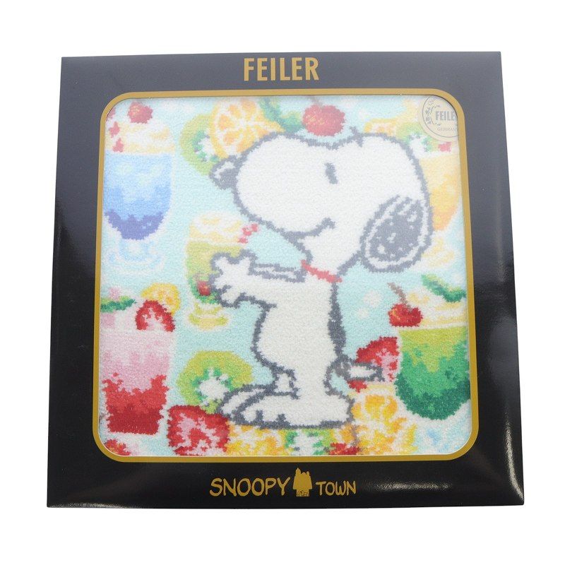 フェイラー　ハンカチ　スヌーピー　クリームソーダ フェイラー Snoopy クリームソーダ ハンカチ 水色 ライトブルー