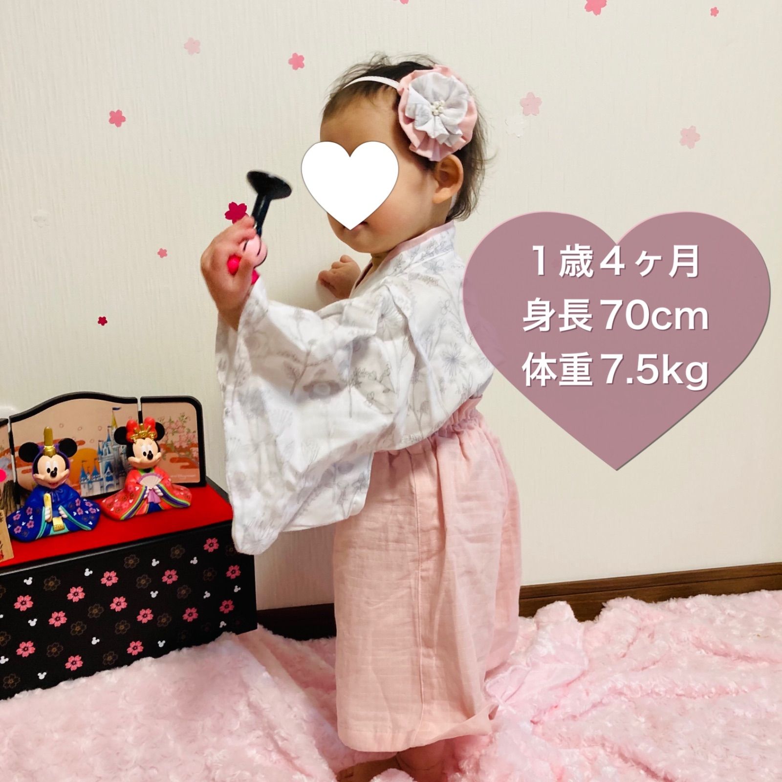 もえのすけベビー袴60〜70サイズ着画ハンドメイド - メルカリ