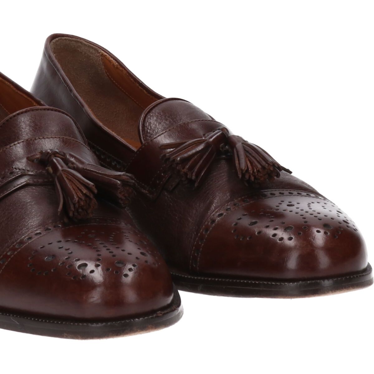 古着 フローシャイム Florsheim IMPERIAL インペリアル ストレートチップ タッセルローファー イタリア製 9 1|2 E|saa012239 CAMPINGPARCCENTRAL_COM