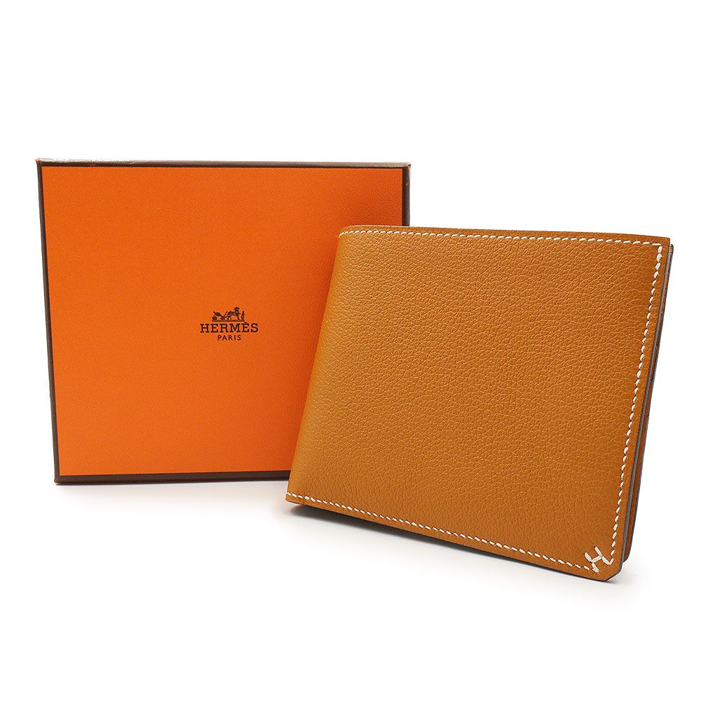 【新品・未使用】エルメス 二つ折り財布 Hセリエ コンパクト トフィー エルメス Hセリエ コンパクト 二つ折り財布 ヴォーエバーカラー