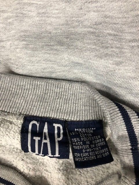 希少90's OLD GAP 暖か裏起毛トレーナー 刺繍ロゴ 紺タグ Lサイズ
