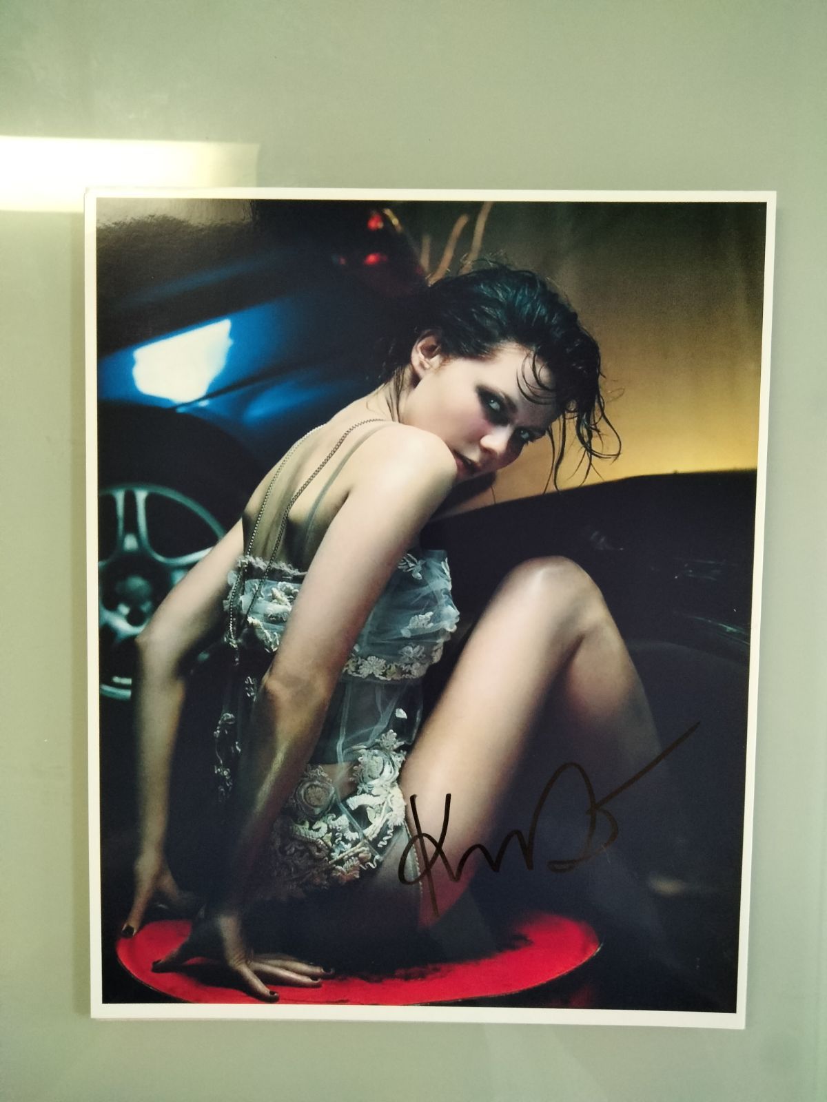 キルスティン・ダンスト直筆サイン入り超 大型写真…Kirsten Dunst