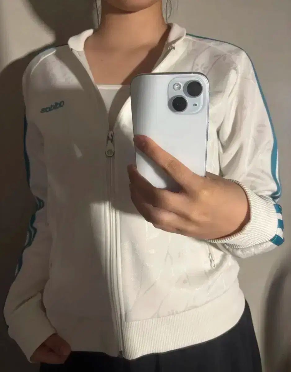 adidas アディダス 白 ターコイズ ジャージ