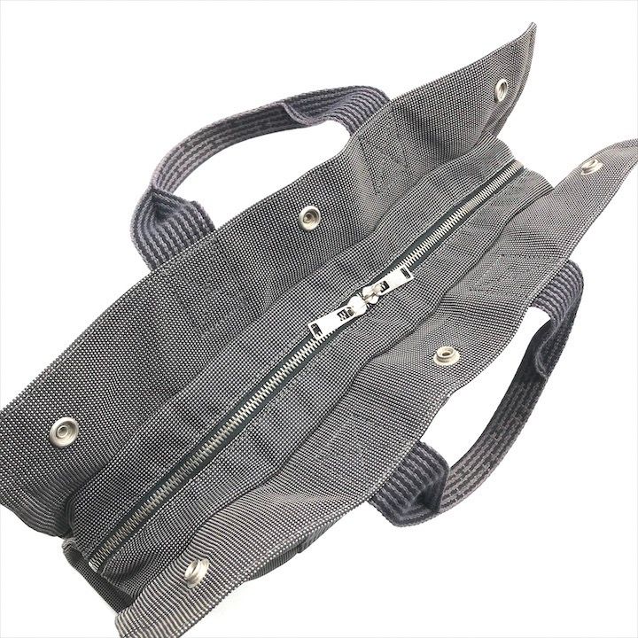 良品 HERMES エルメス エールライン MM キャンバス トート バッグ