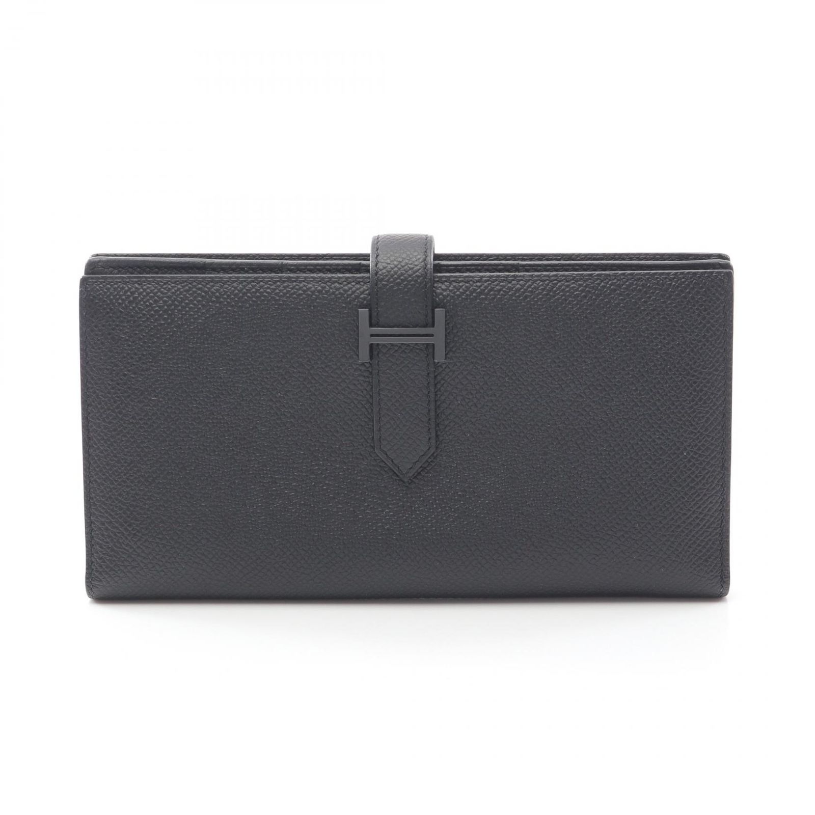 エルメス HERMES 二つ折り長財布 ベアンスフレ モノクローム ソーブラック ブラック その他 ベアンスフレ モノクローム ソーブラック レディース Used A