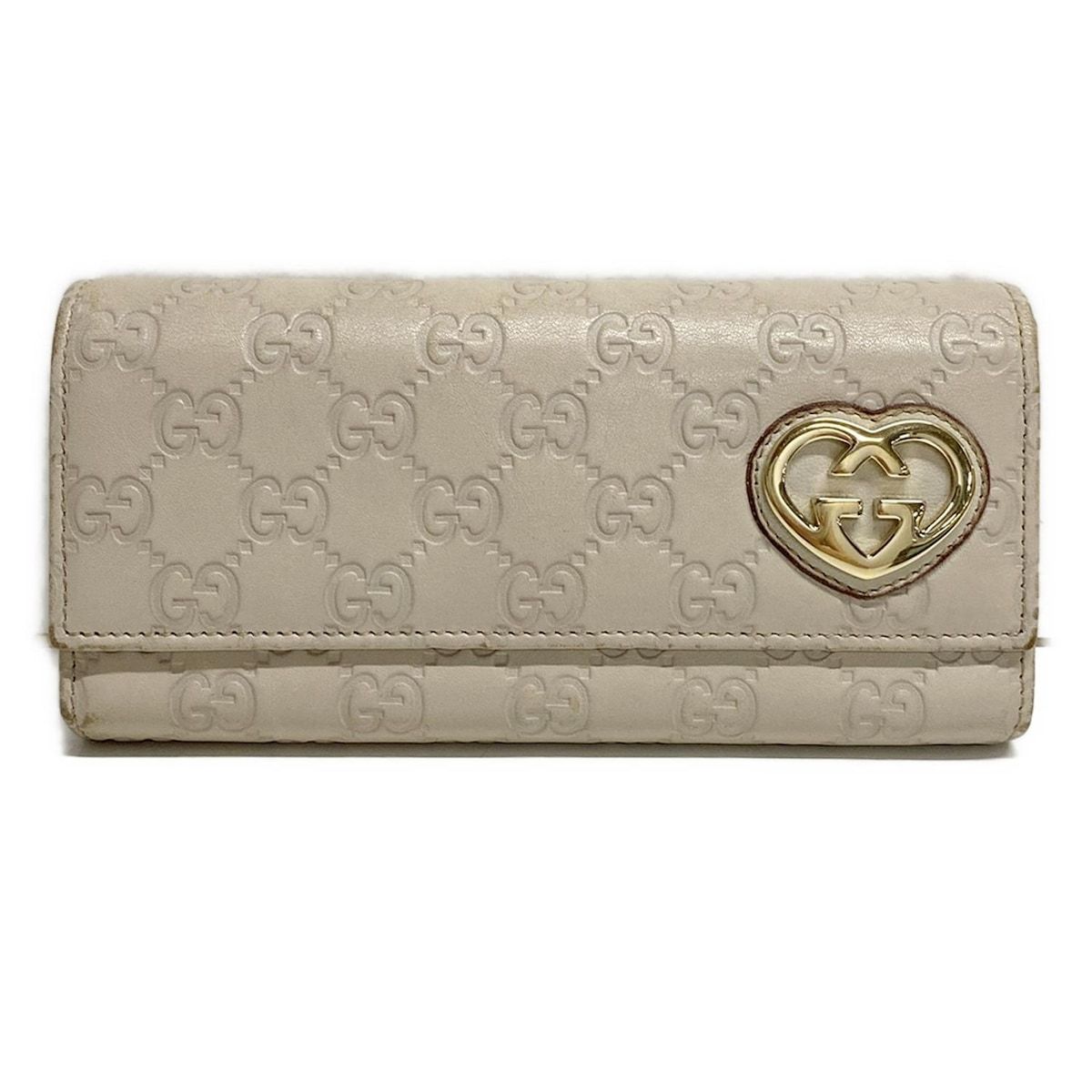 【極美品】GUCCI グッチ GG帽子 M/L男女兼用 総柄 ウェブライン 本物 GUCCI(グッチ) 長財布 ラブリー/シマライン 245728 アイボリー