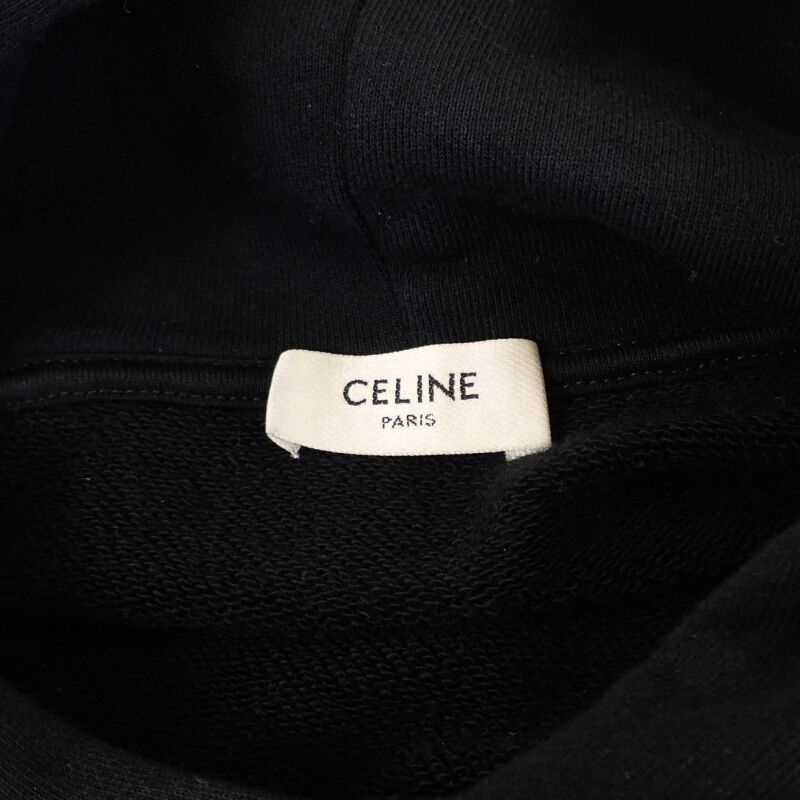 CELINE】ルーズ フーディー コットンフリース パーカー コットン