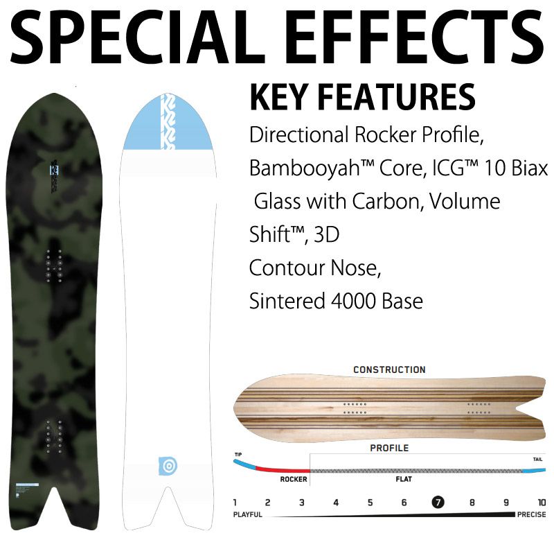 23-24 K2 / ケーツー SPECIAL EFFECTS スペシャルエフェクトス メンズ レディース スノーボード パウダー 天海洋 板  2024 型落ち - メルカリ