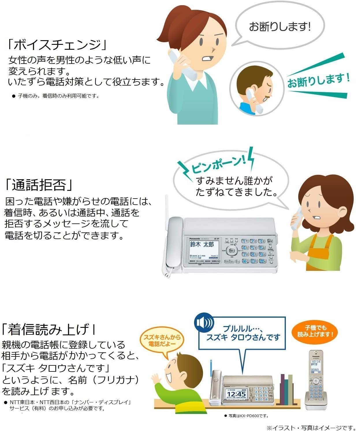 パナソニック おたっくす デジタルコードレスFAX 子機1台付き 1.9GHz