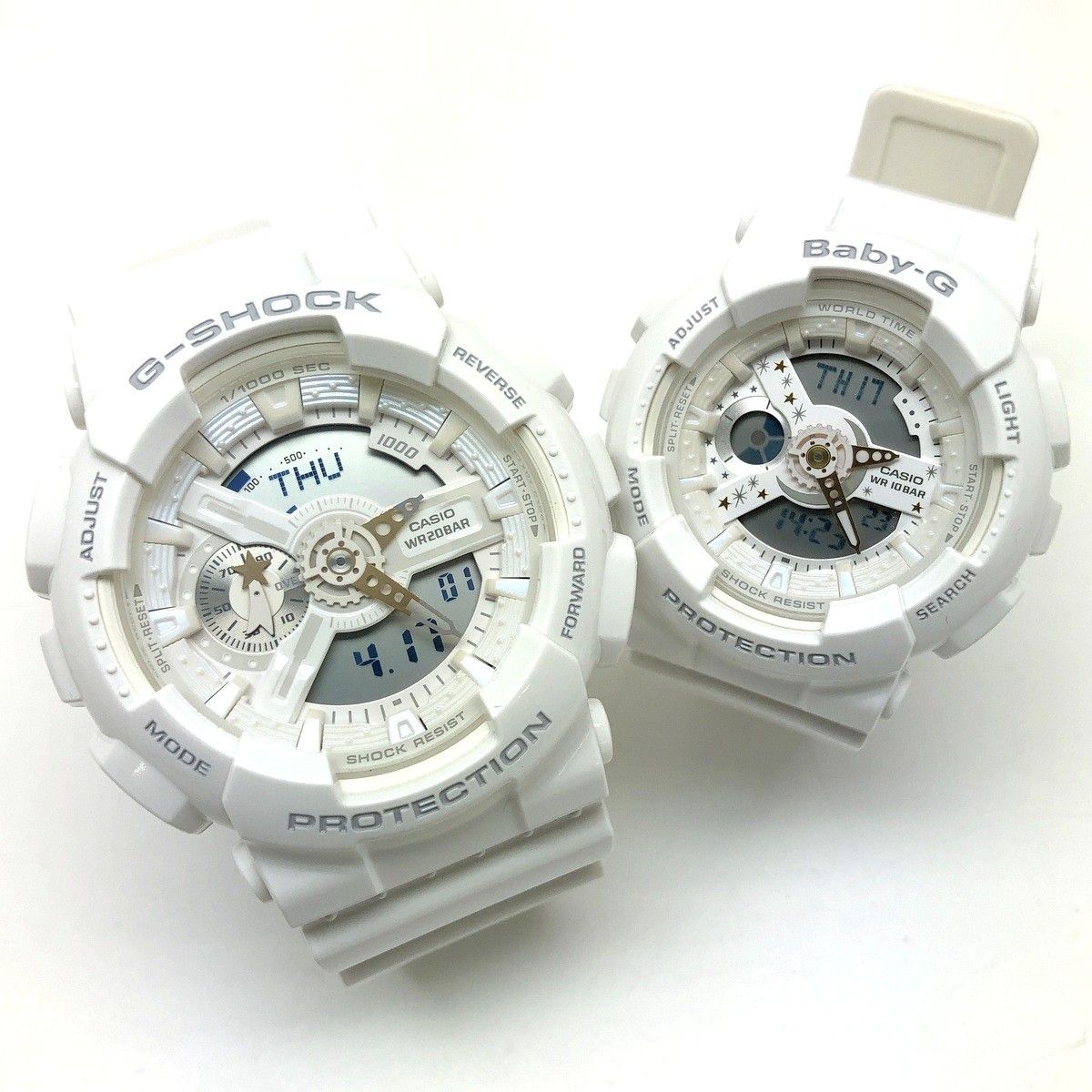 G-SHOCK/ラバコレ/限定/2017/時計/デジアナ/デカG/美品/ホワイト
