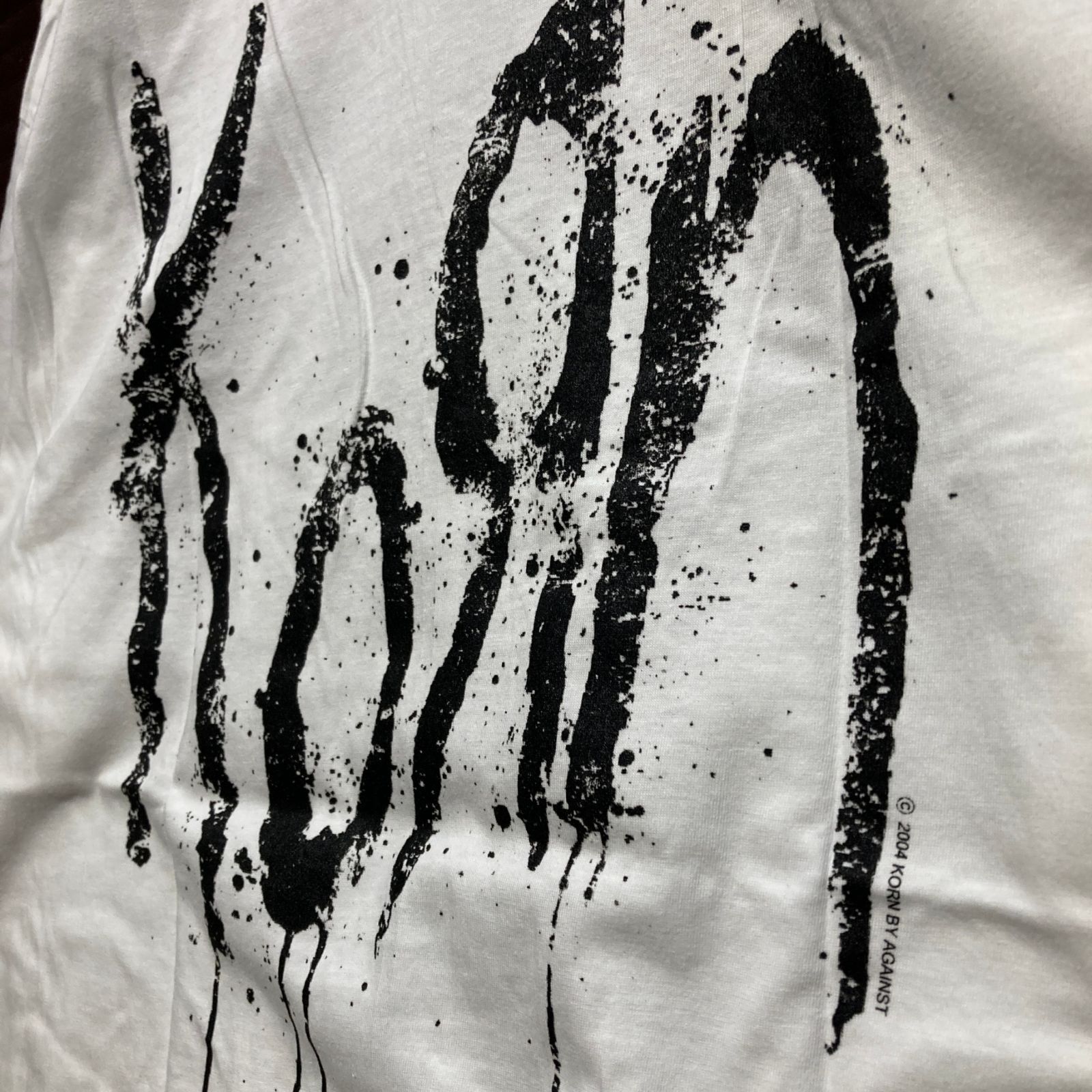 バンドTシャツ KORN コーン 2010 TOUR 白 Lサイズ 古着 コーン KORN 白 Tシャツ tee ティーシャツ バンド ロック ツアー