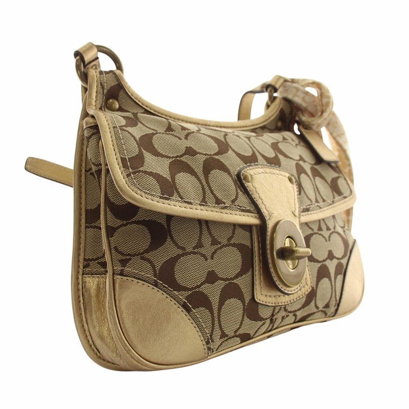 コーチ COACH ショルダーバッグ キャンバス レザー シグネチャー
