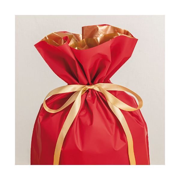 エキスプレス梨地リボン付ギフトバッグ ネイビー