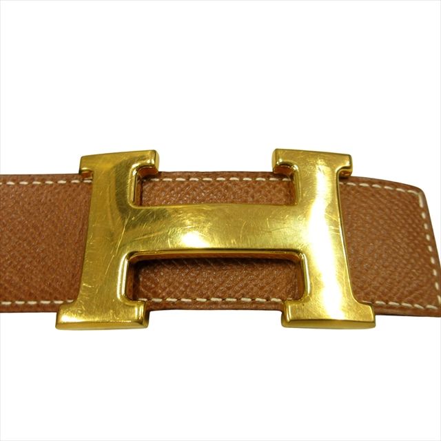 エルメス HERMES 90's Hバックル リバーシブル ベルト ボックス