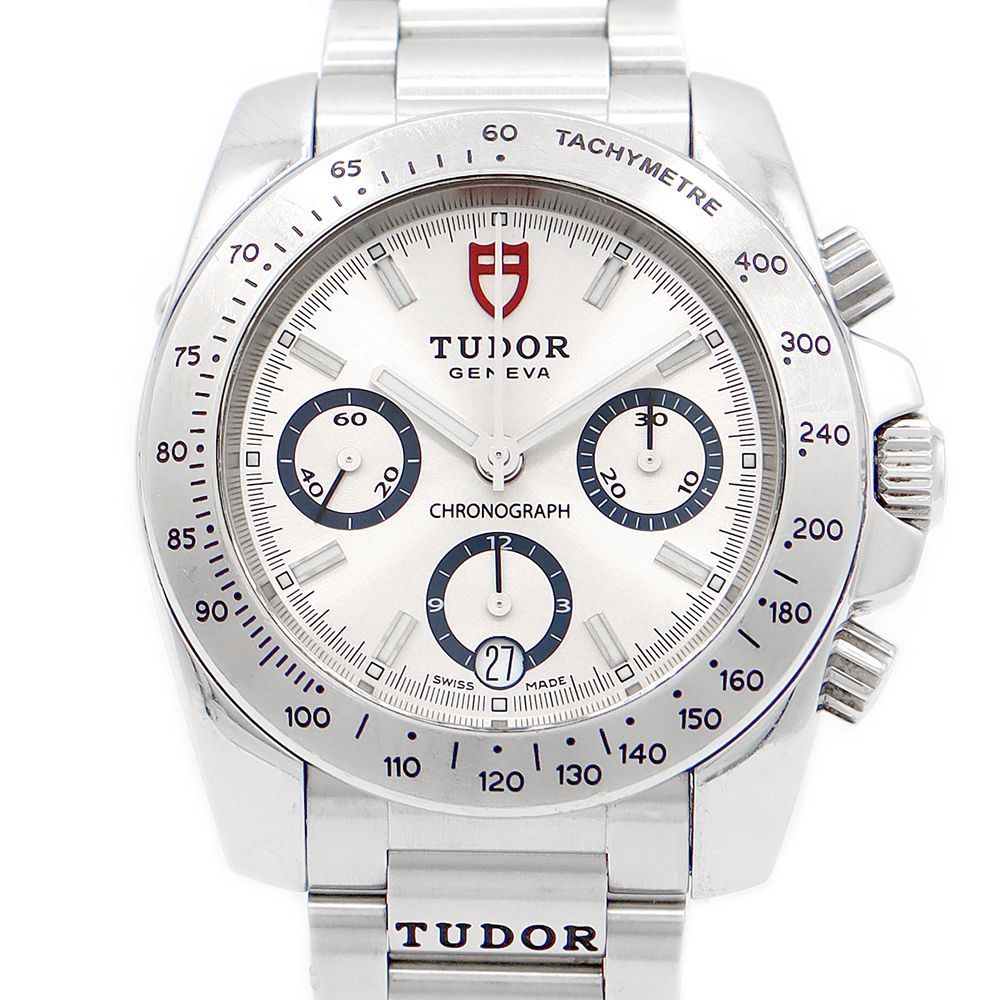 TUDOR チュードル チューダー スポーツ クロノグラフ 20300 デイト シルバー SS ステンレス 自動巻き 【6ヶ月保証】【腕時計】【中古】  - メルカリ