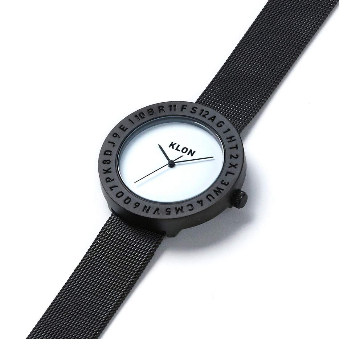 【特価セール】レディース おしゃれ メンズ シンプル KLON 時計 ENGRAVE クローン TIME -BLACK 腕時計 MESH- klon 33mm