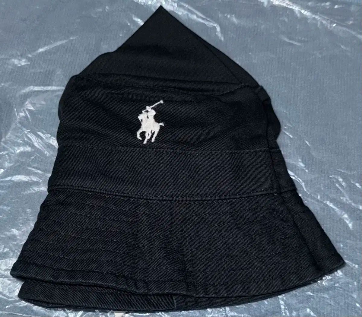 25 SS POLO RALPH LAUREN ポロラルフローレン ロゴ 刺繍 バケットハット ブラック 帽子 ユニセックス