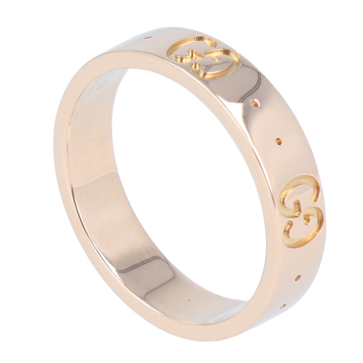 GUCCI グッチ アイコンリング K18PG ピンクゴールド 3.5g 7.5号 レディース リング 指輪 -A 9304