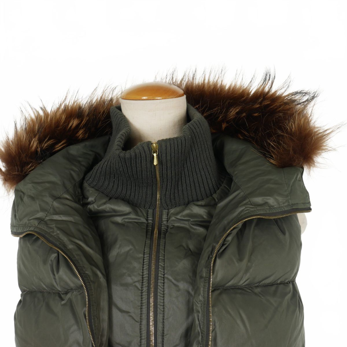 タトラス TATRAS ファー付き レイヤード ナイロン ダウンベスト 34