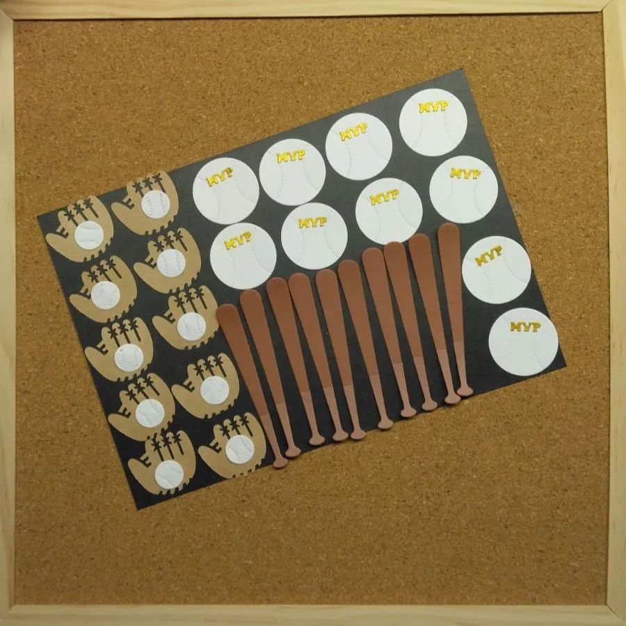 アルバム飾り　クラフトパンチ　野球ボール　オーダー受付中( ＾∀＾) Amazon.co.jp: 野球 ソフトボール アルバム色紙素材 ダイカット