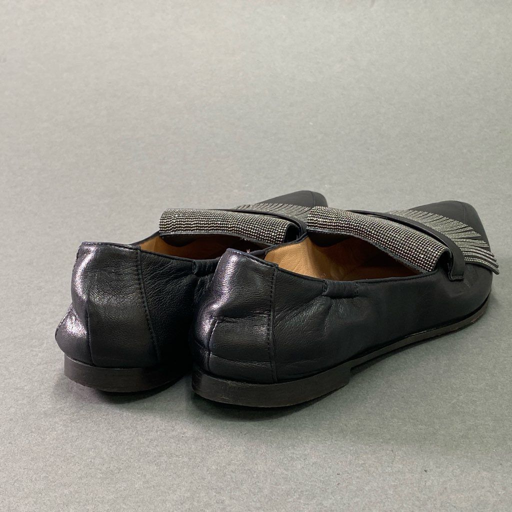 2e10 BRUNELLO CUCINELLI ブルネロクチネリ ラメフリンジ ローファー 