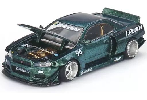 ミニカー KAIDO HOUSE GT-R R34 //074 GREDDY 中古】ミニカー 1/64 Nissan スカイライン GT-R R34 Kaido Works