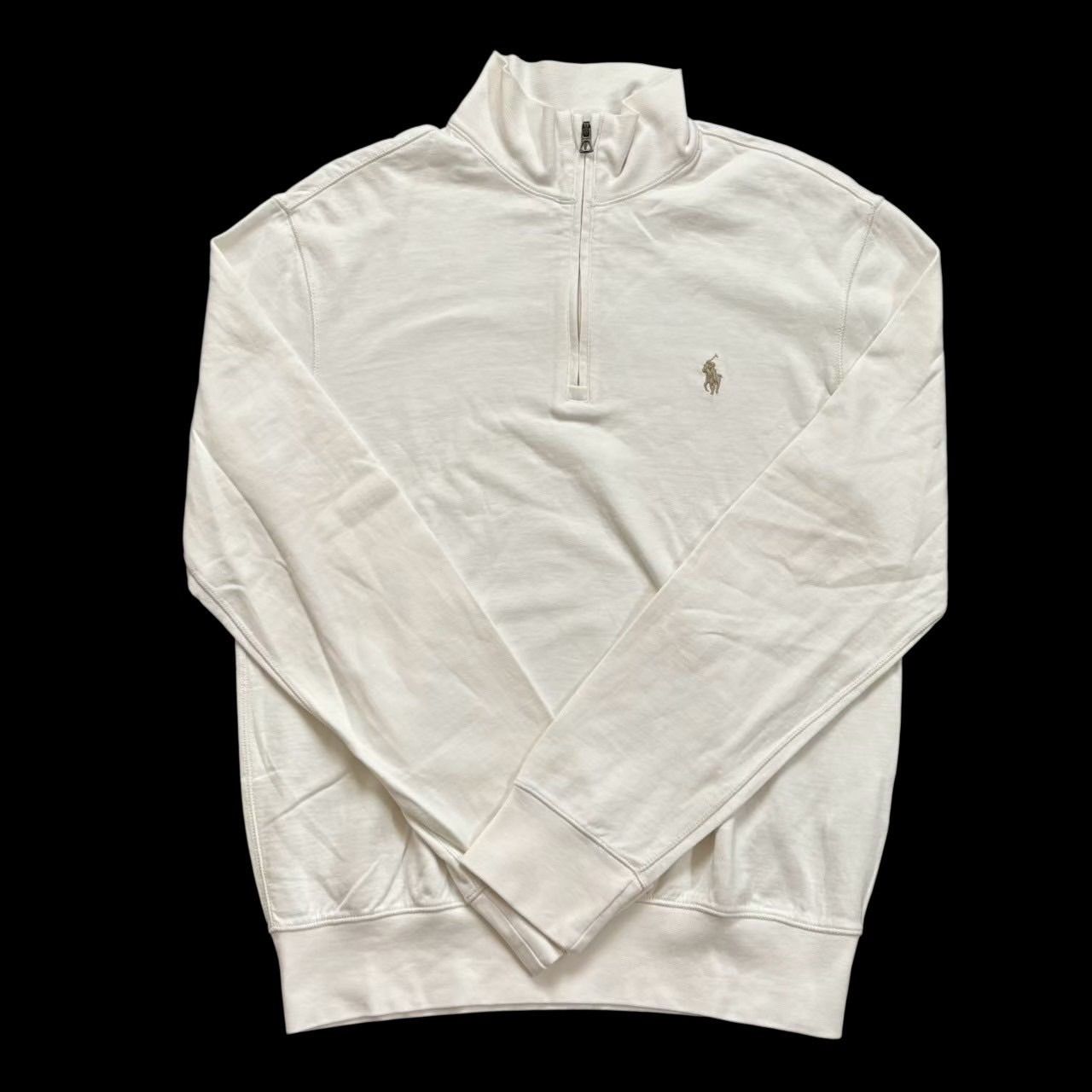 POLO Ralph Lauren ポロ ラルフローレン ハーフジップスウェット 白 