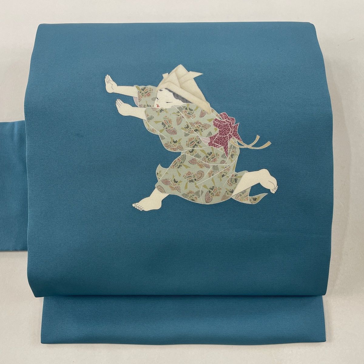 名古屋帯 逸品 由水十久 落款 童 青灰色 正絹 【中古】 - メルカリ