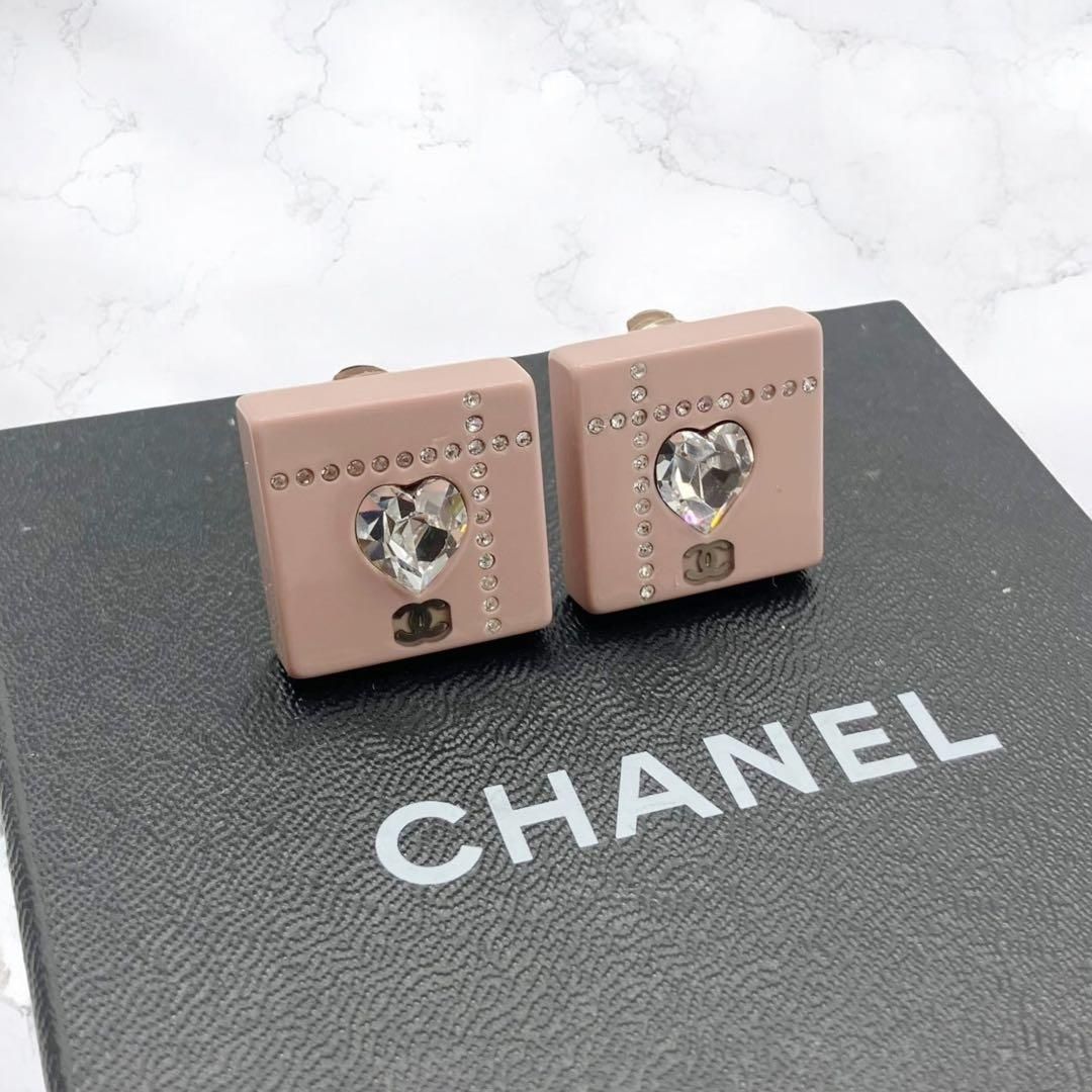 シャネル 04A ココマーク ハート スクエア イヤリング