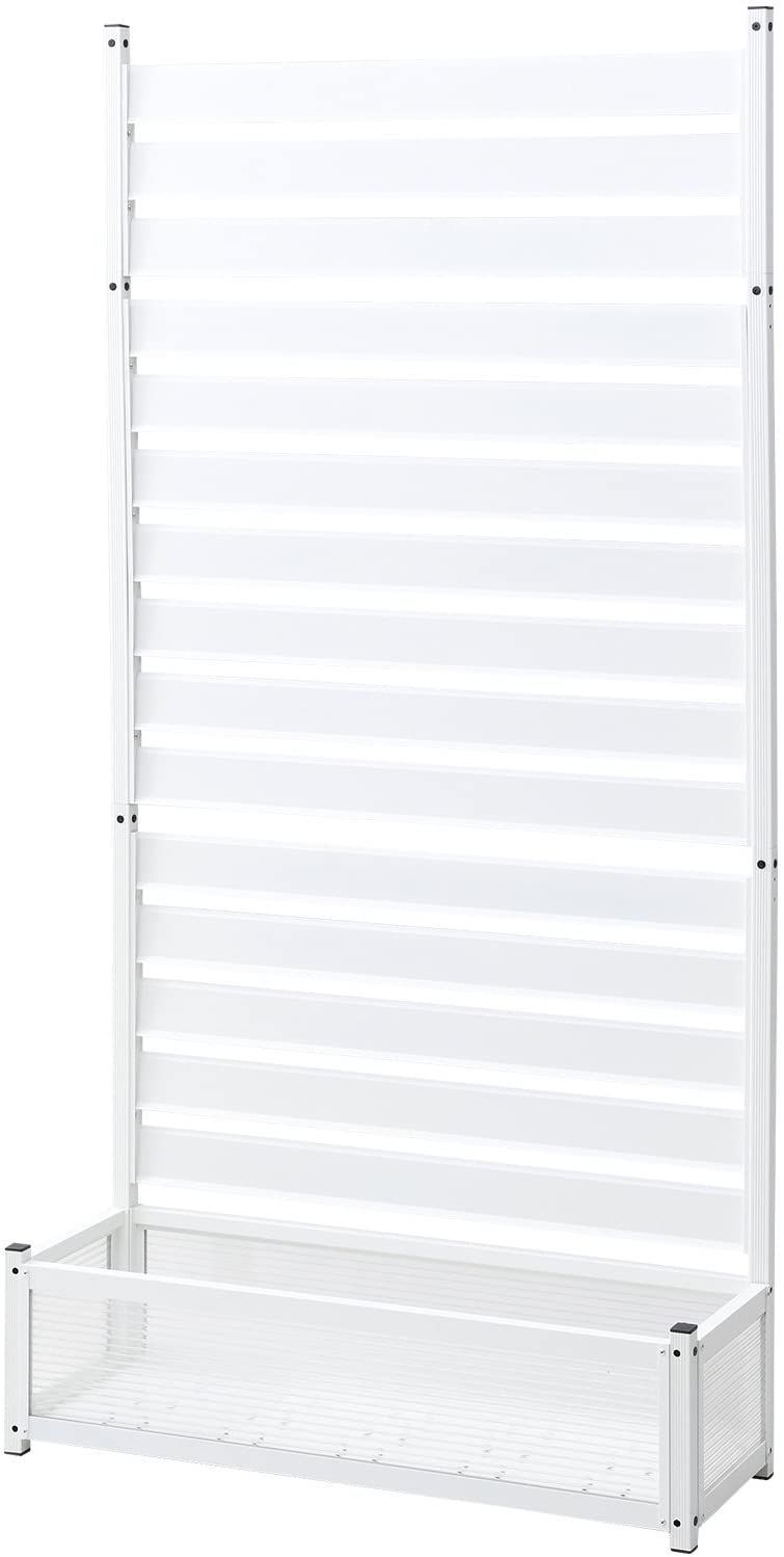 アルミプランターフェンス 幅90 5 奥行30 高さ180 cm KAPF 90180 ホワイト