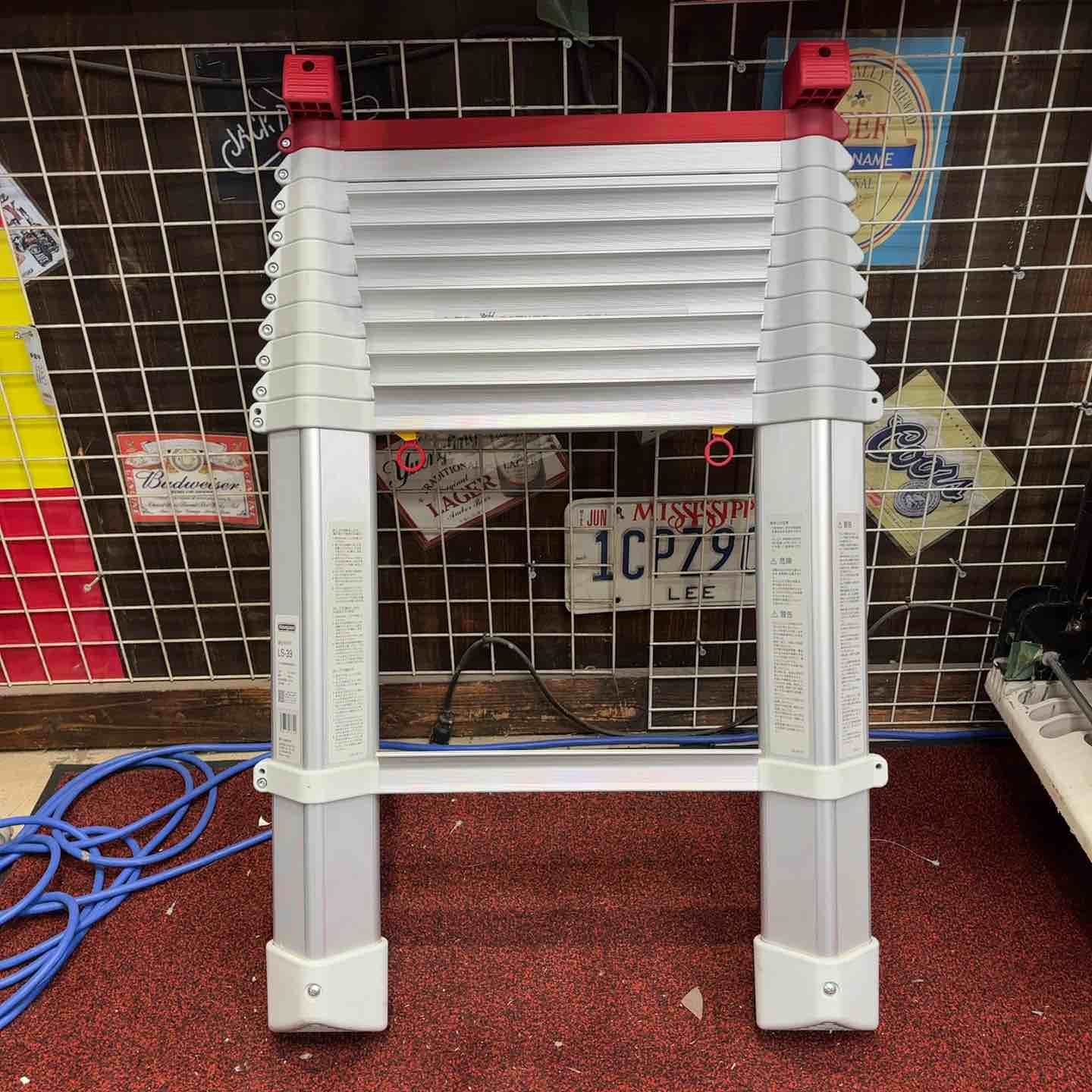 送料無料 長谷川工業 最大100kg 全長3.89m スカイラダー コンパクト1連 伸縮式 ハシゴ LS-39