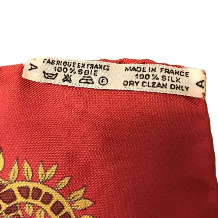 エルメス カレ90 LE PARADIS DU ROY 王の楽園 スカーフ レッド