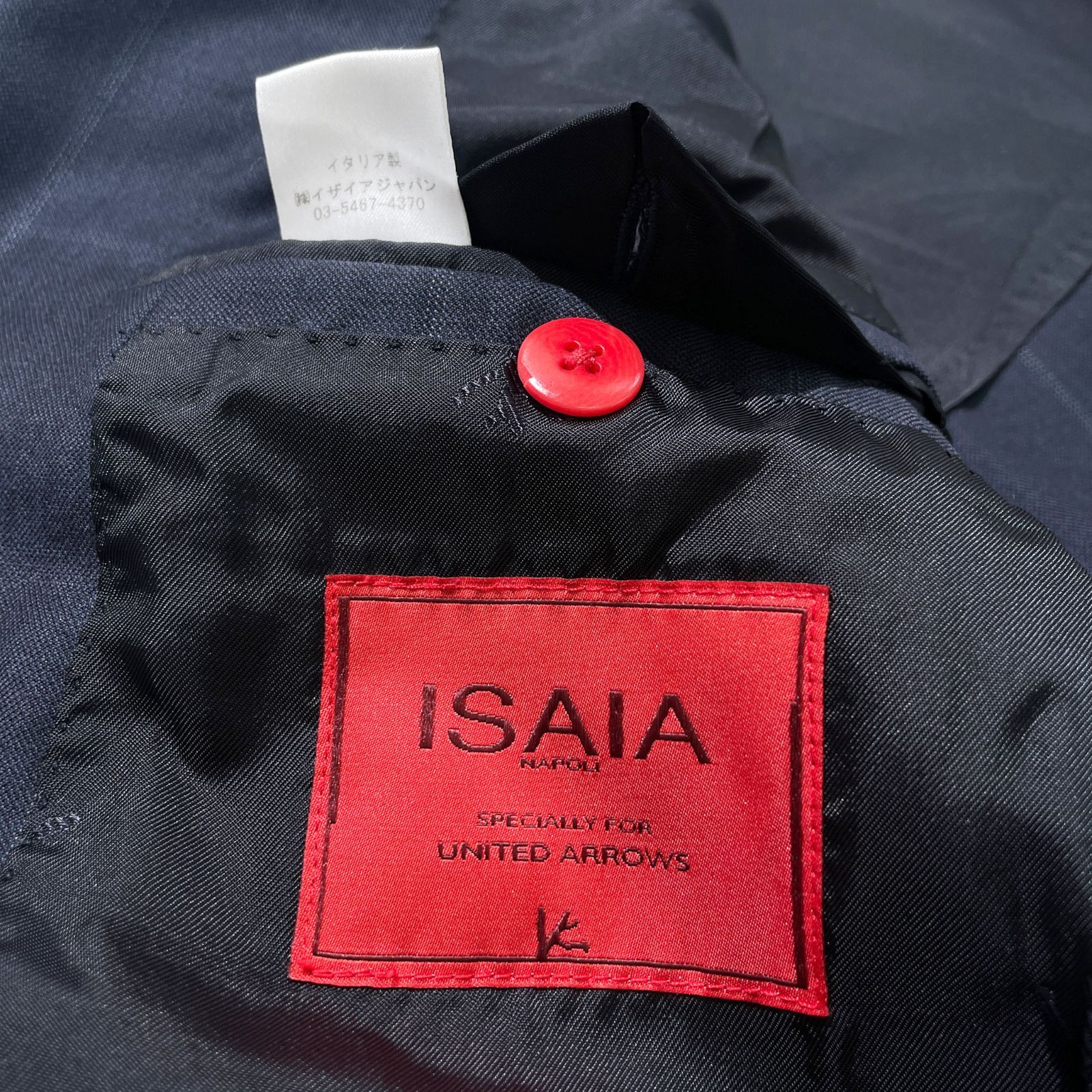 ISAIA イザイア UNITED ARROWS ジャケット アウター ネイビー チェック