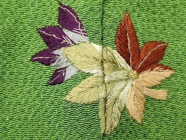 正絹訪問着　単衣　駒刺繍　暈し染め鬼しぼ縮緬　( 留袖、紬、袋帯なども出品)⑥ 正絹単衣訪問着「刺繍 宝尽くし」 | 種類から探す,訪問着