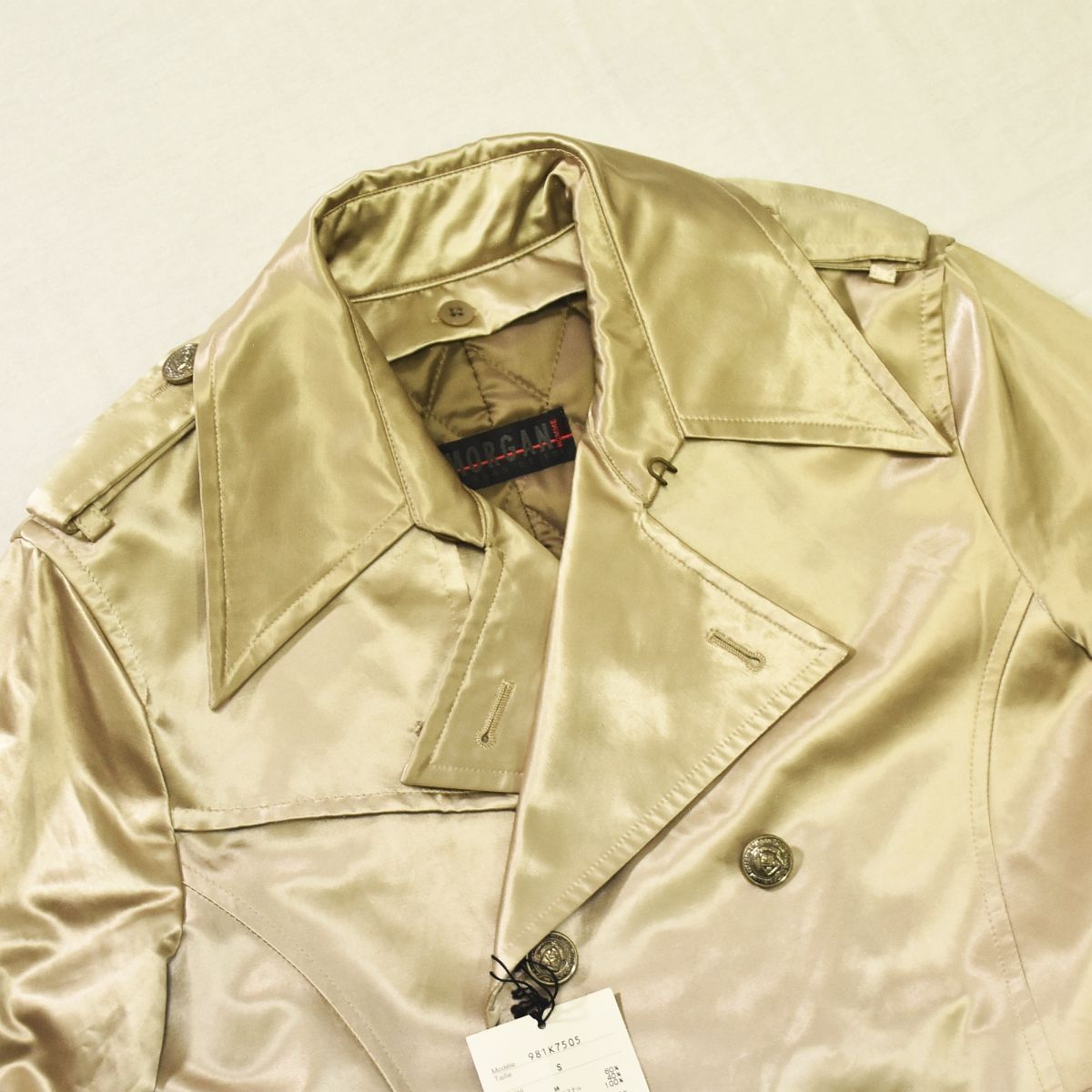 と*と様 MORGAN HOMME/モルガンオム　最高級レザーコート 新品タグ付き】 モルガン オム MORGAN HOMME ライナー付き エンブレム