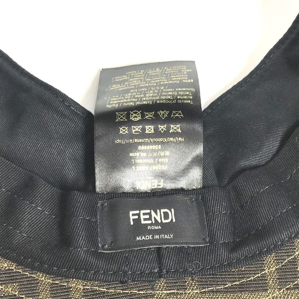 FENDI フェンディ サンバイザー ズッカ FXQ967 ポリエステル