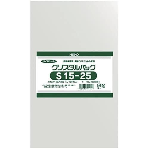 シモジマ ヘイコー 透明 OPP袋 クリスタルパック 15×25cm 100枚 S15-25 006738600